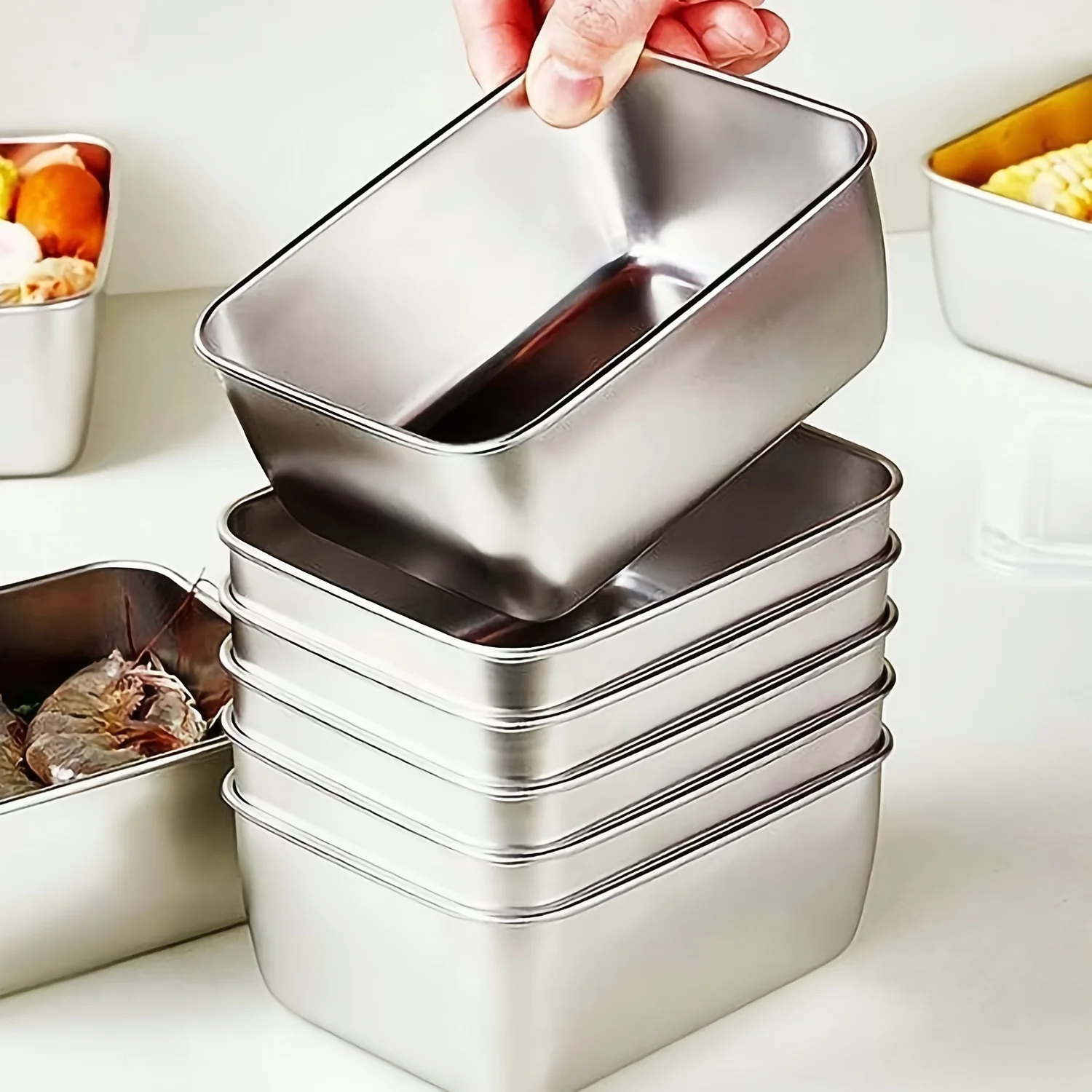 Food Storage Stainless Steel Containers - Ensemble de contenants alimentaires en acier