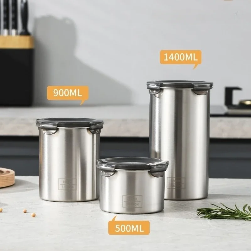 Food Storage Metal Box - Boîte hermétique en acier inoxydable pour