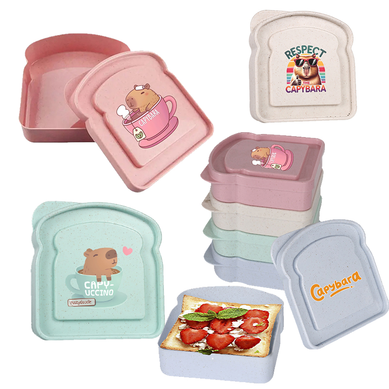 Food Storage Lid - Capybara Sandwich mallette de conservation des