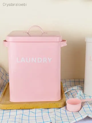 Food Storage Metal Box - Boîte de rangement en métal rose
