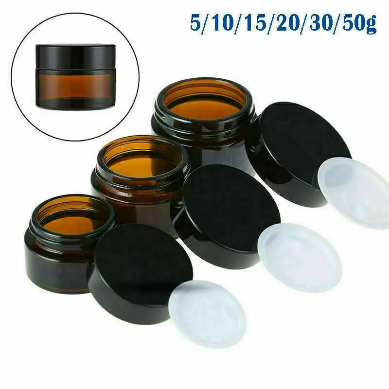 Food Storage Set Glass - Bouteille en verre ambré pour crème
