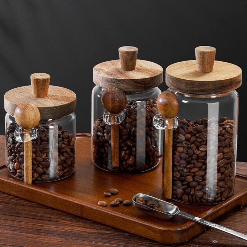 Food Storage Set Glass - Ensemble de 3 pots en verre