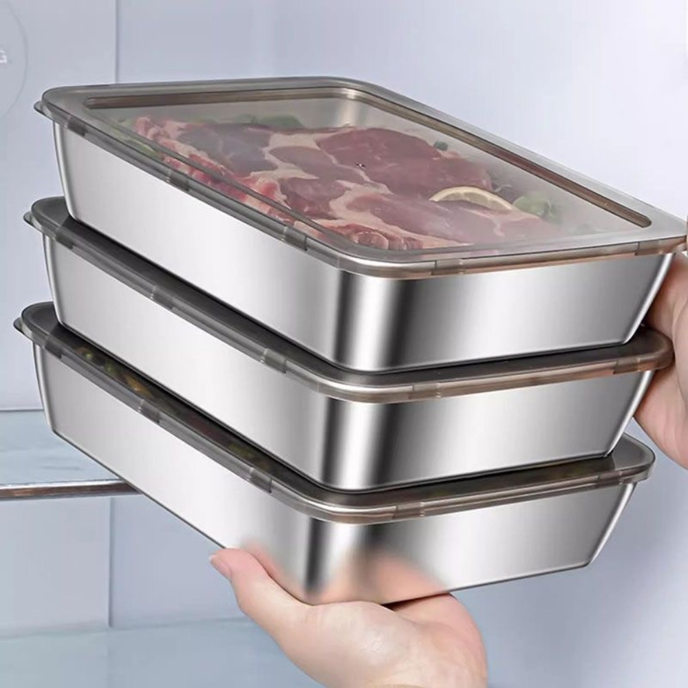 Food Storage Airtight - Plateau de service en acier inoxydable