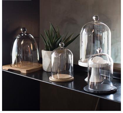 Food Storage Set Glass - Assiette à gâteau avec couvercle de