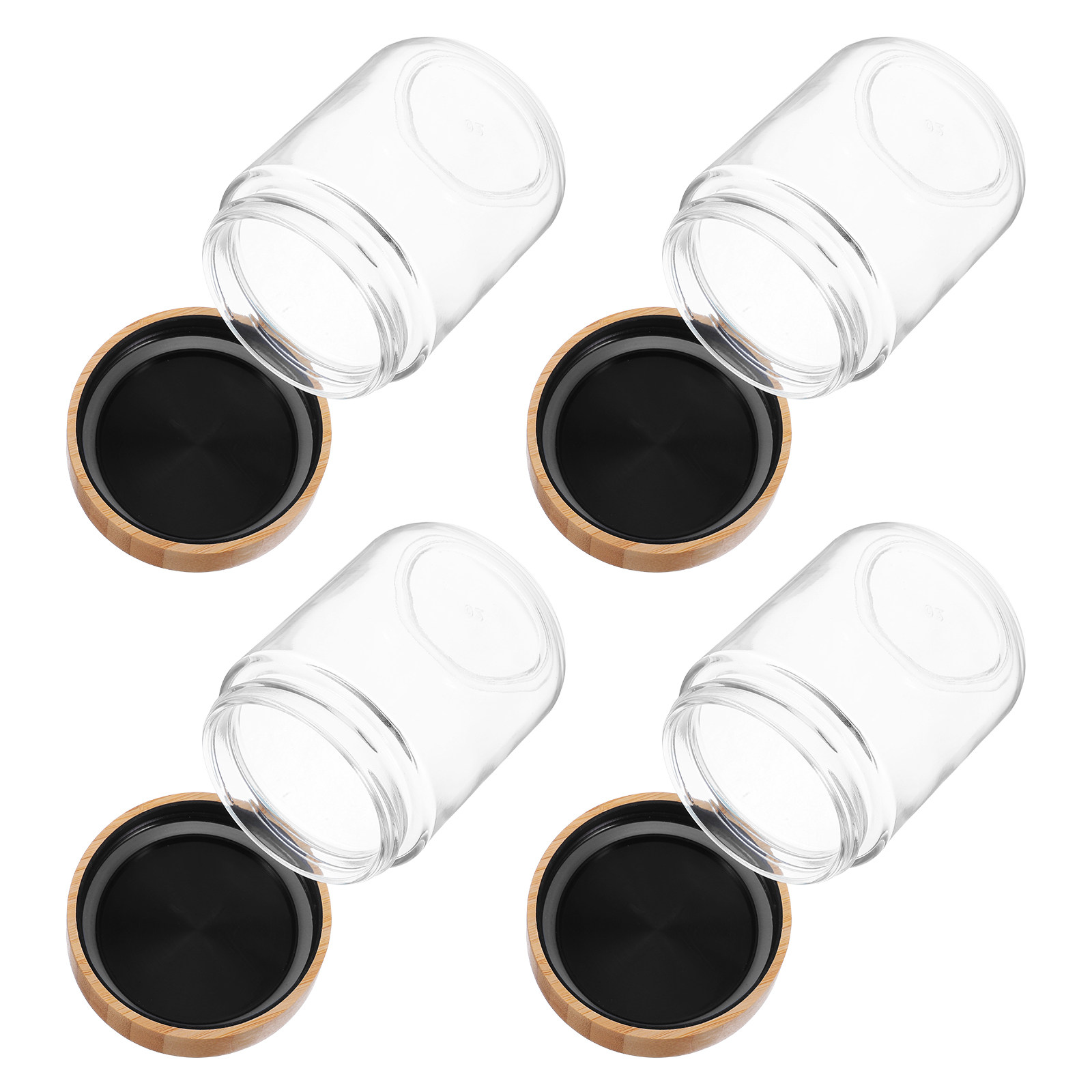 Food Storage Lid - 4 Pots de Conservation en Verre