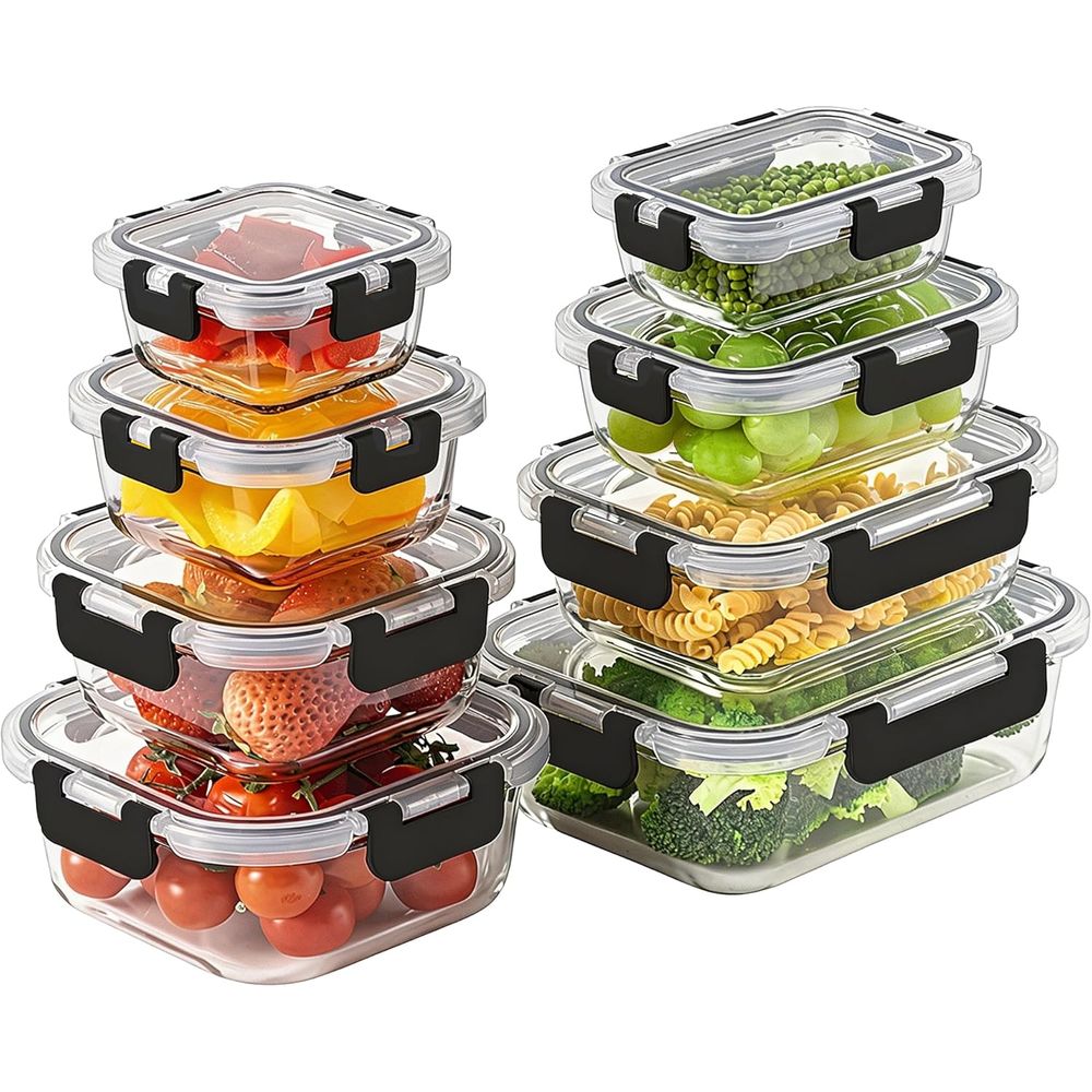 Ensemble de 8 récipients de co - Food Storage Set Glass avis et prix