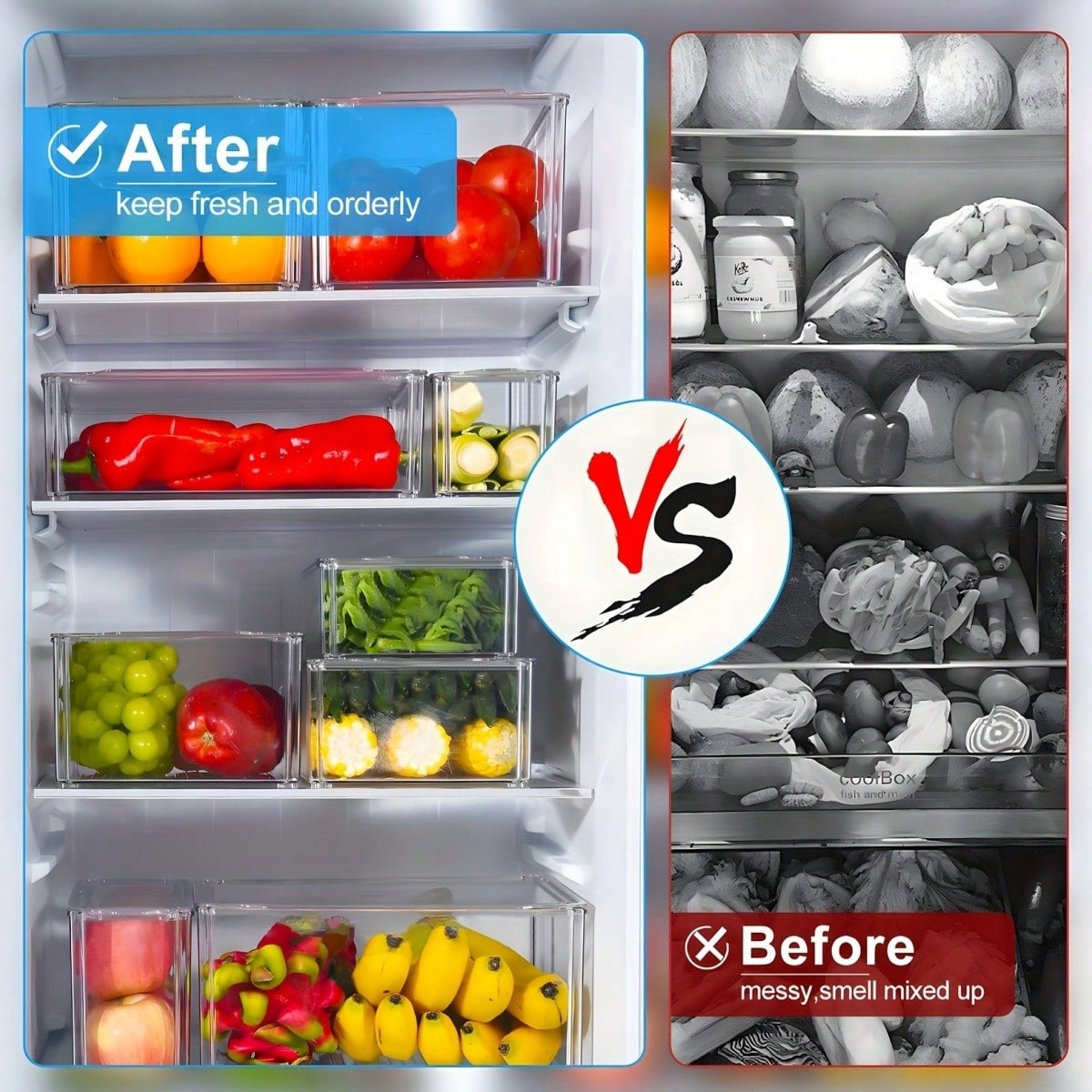 Lot de 7/14 bacs de rangement  - Food Storage Vegetables avis et prix