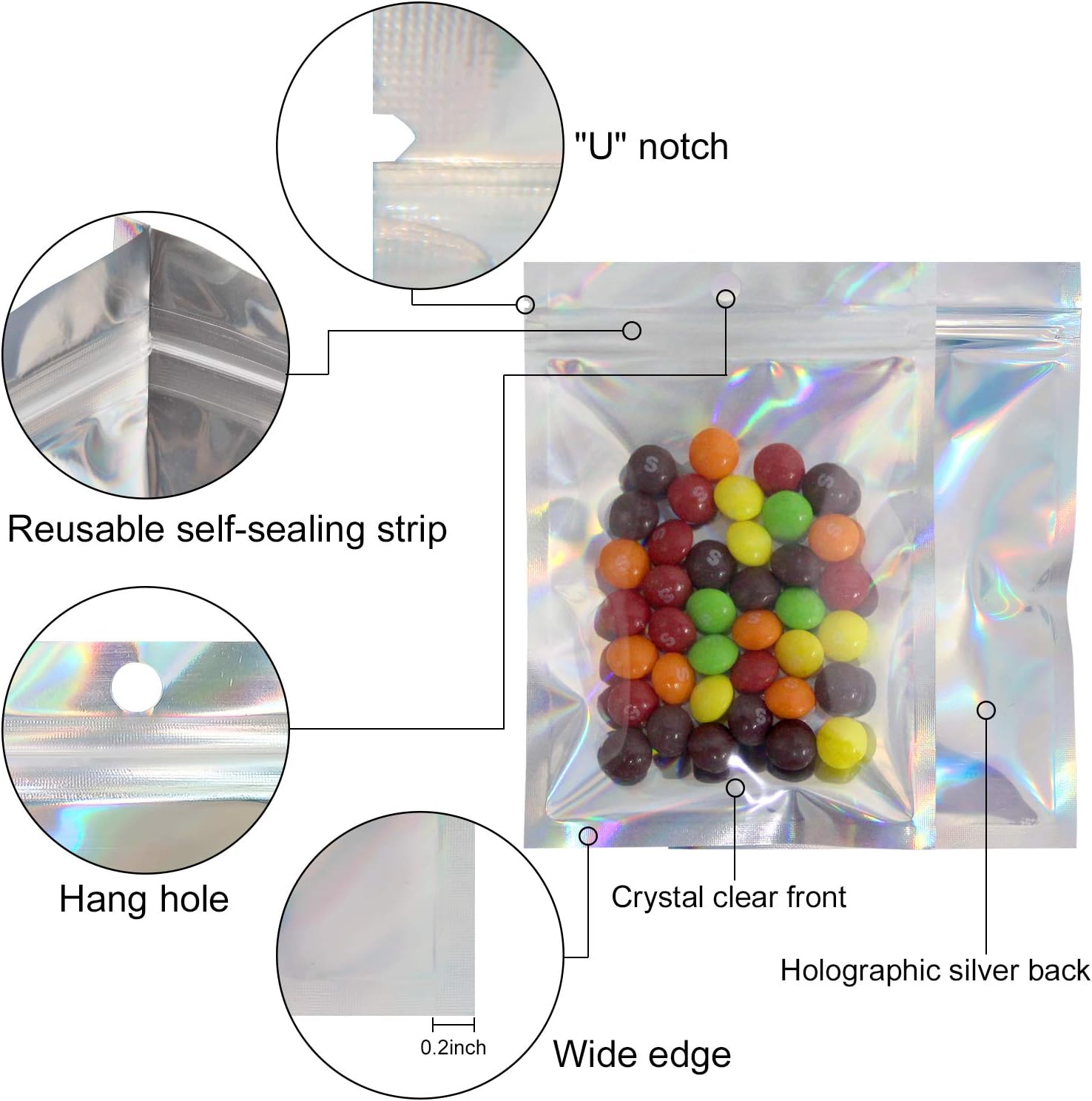Sacs holographiques en plastiq - Food Storage Ziploc Bags avis et prix