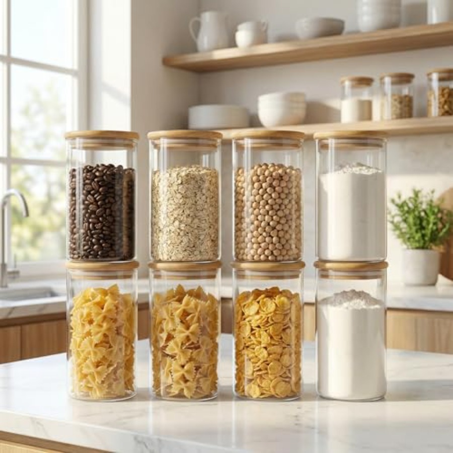 Bocaux en verre avec couvercle - Food Storage Set Glass avis et prix