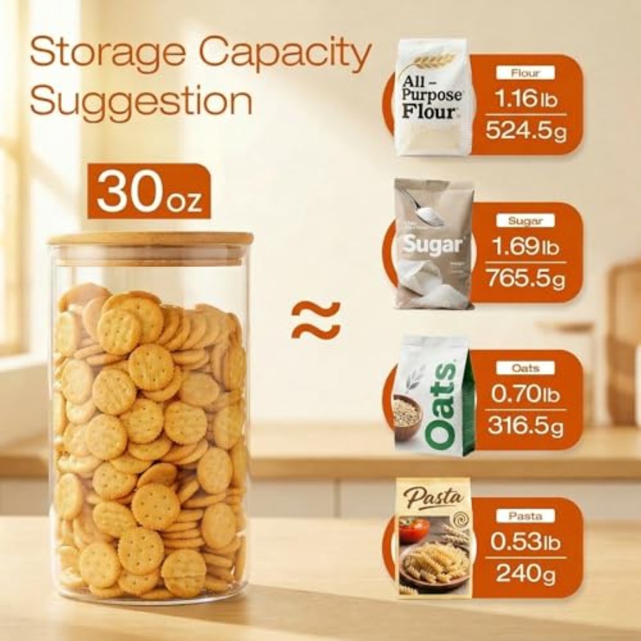 Bocaux en verre avec couvercle - Food Storage Set Glass avis et prix