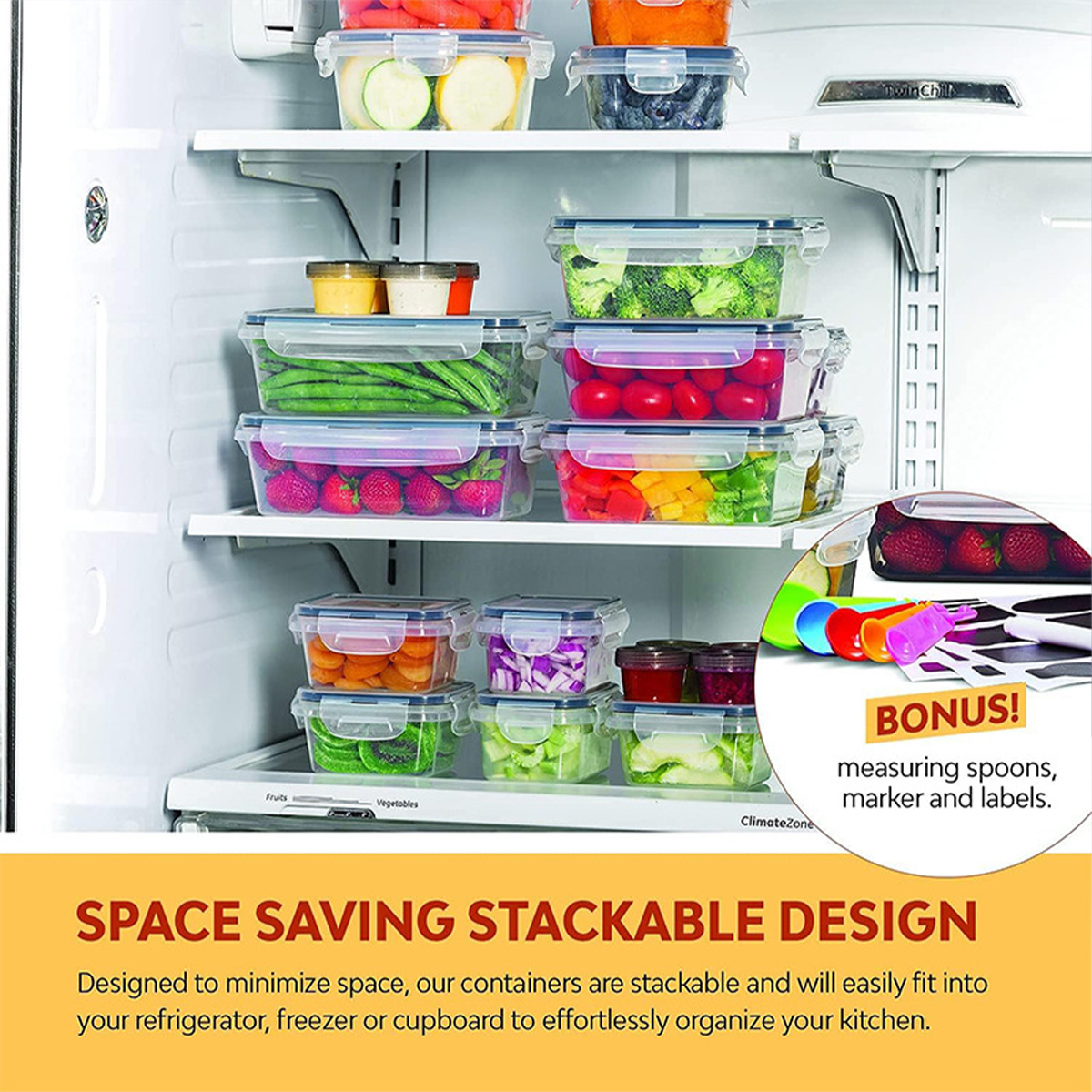 24 pièces/ensemble boîte de st - Food Storage Vegetables avis et prix