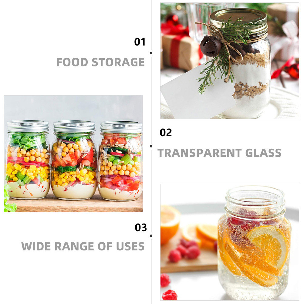 6 pots en verre ronds transpar - Food Storage Lid avis et prix