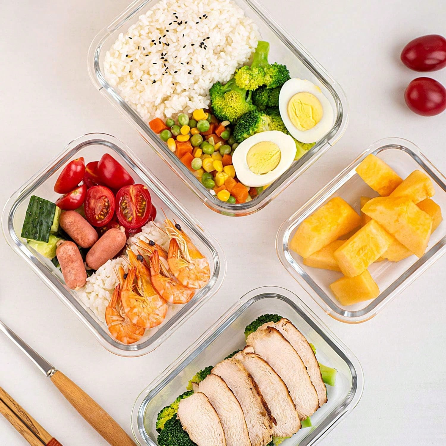 Lot de 10 récipients en verre  - Food Storage Order avis et prix