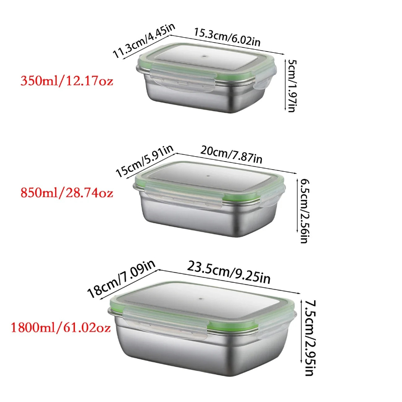 Boîte à déjeuner en acier inox - Food Storage Metal Box avis et prix