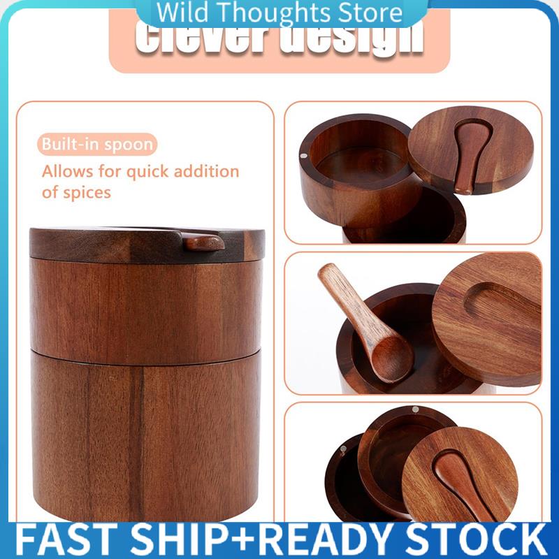 Salière en bois, récipient à é - Herb Keeper Container avis et prix