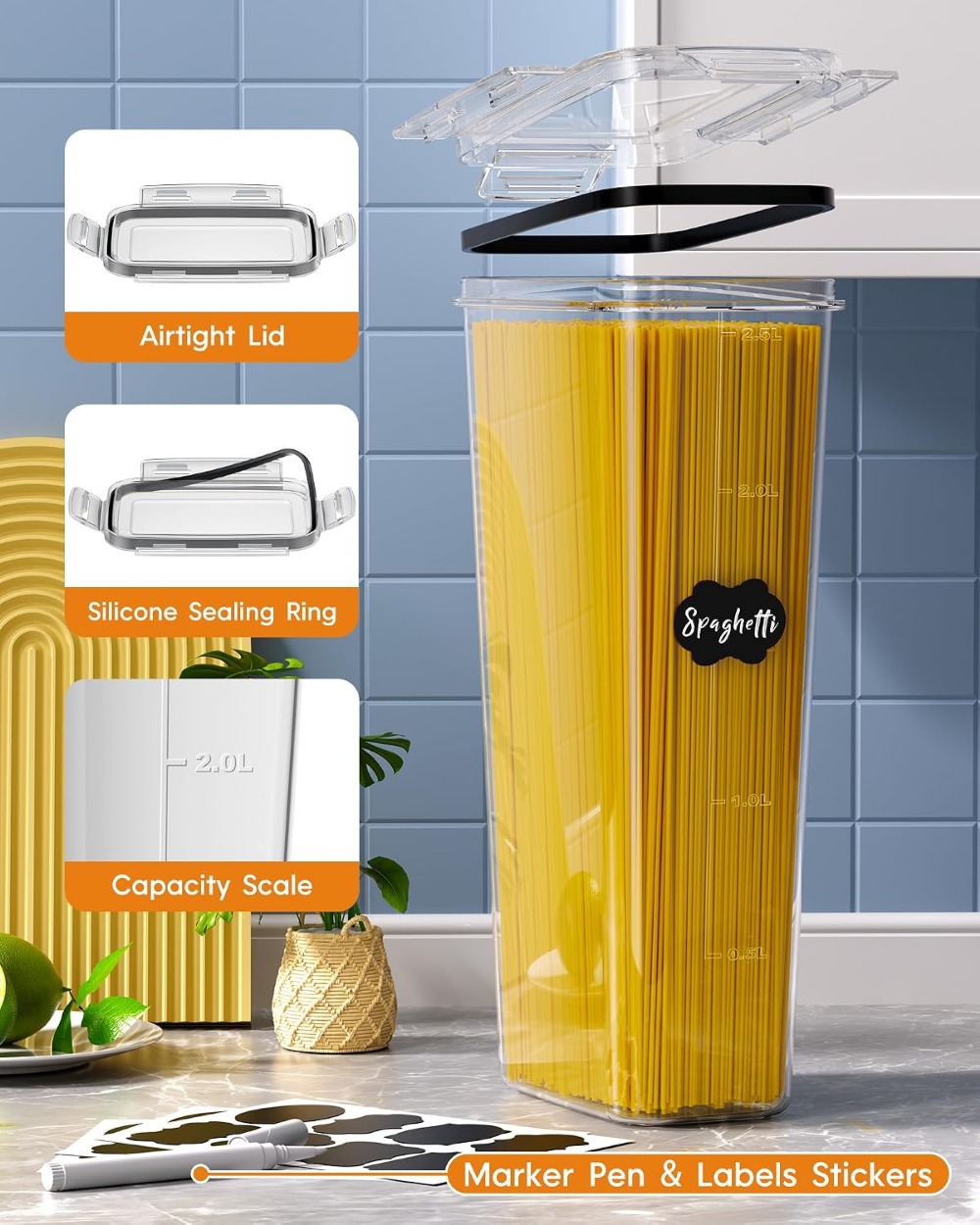 24 contenants hermétiques pour - Food Storage Lid avis et prix