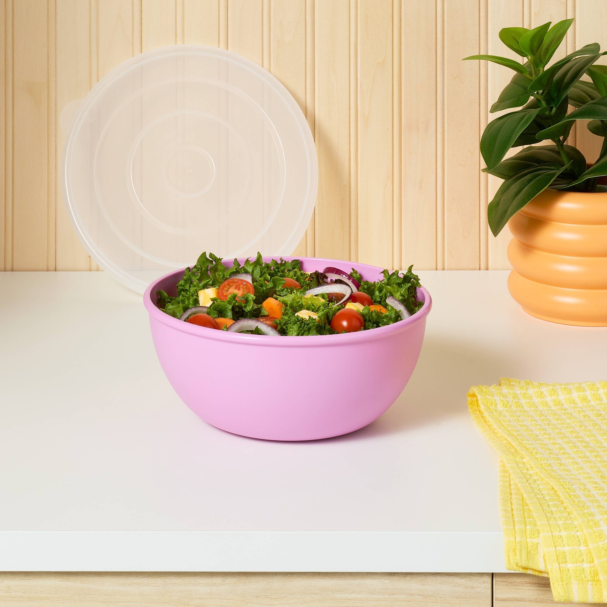 Bol rose avec couvercle assort - Food Storage Bowls avis et prix